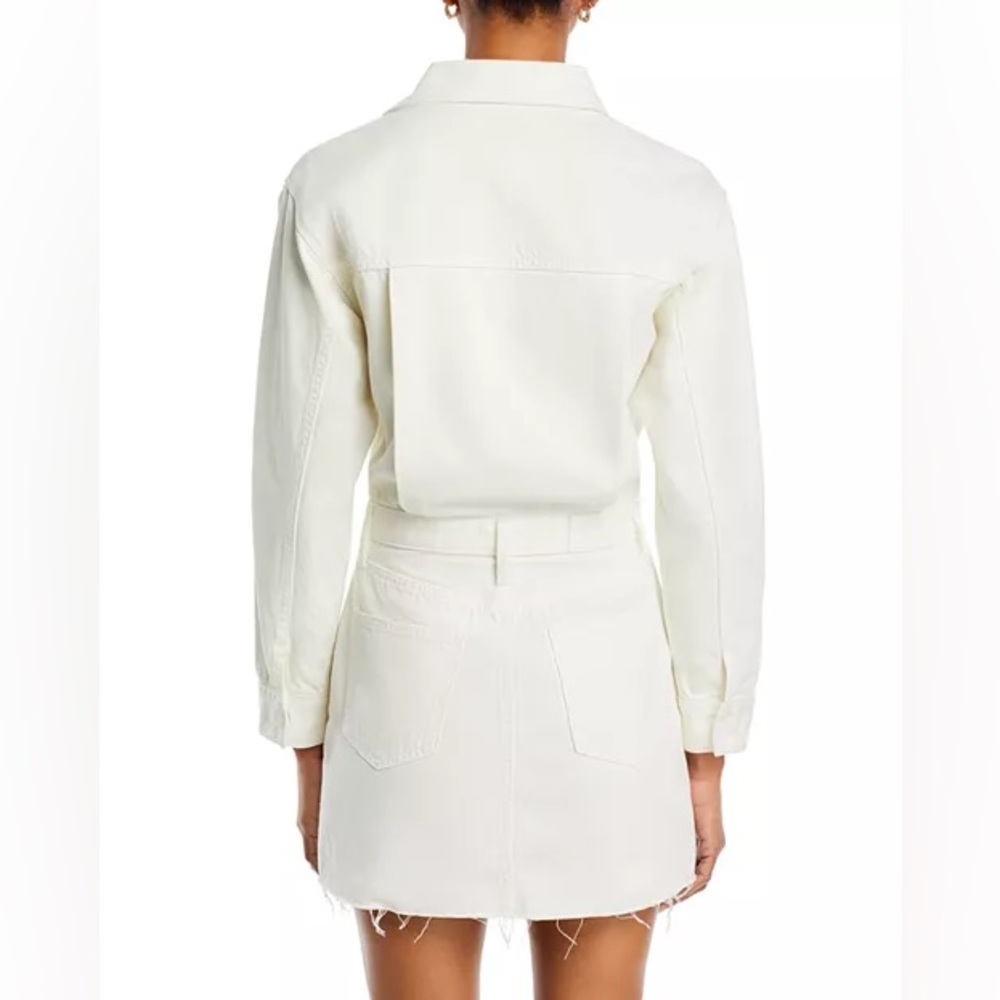 NWT Pistola Nina White Denim Mini Dress Medium - Picture 2 of 11